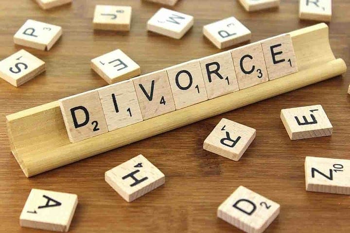 Divorce Spelled Out With Scrabble Pieces Divorce Spelled Out With Scrabble Pieces
