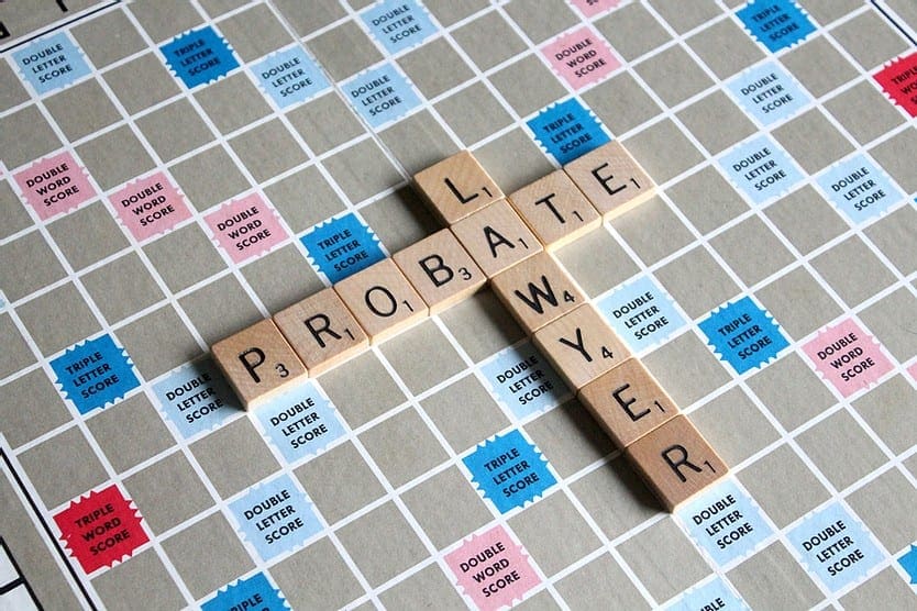 The words Lawyer and Probate on a Scrabble Board The words Lawyer and Probate on a Scrabble Board