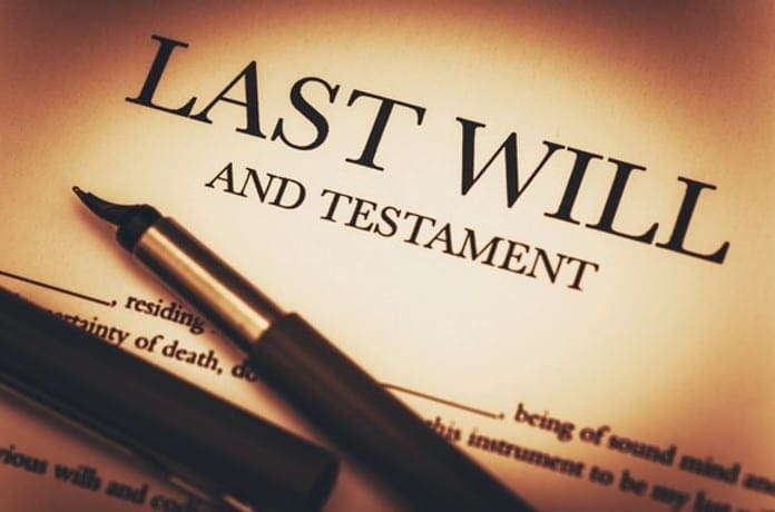 Last Will and Testament Document Last Will and Testament Document