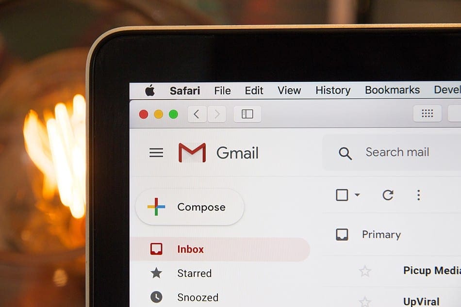 Email on laptop Email on laptop