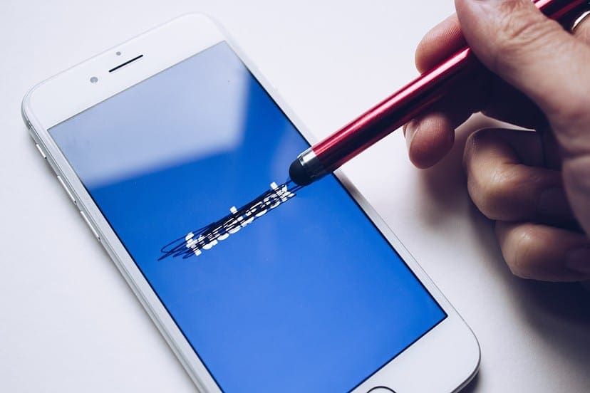 Facebook app on phone Facebook app on phone